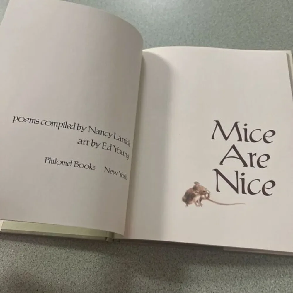 MICE‎ ARE NICE By Nancy Larrick - Hardcover  1990 Poems Art By Ed Young W/dust